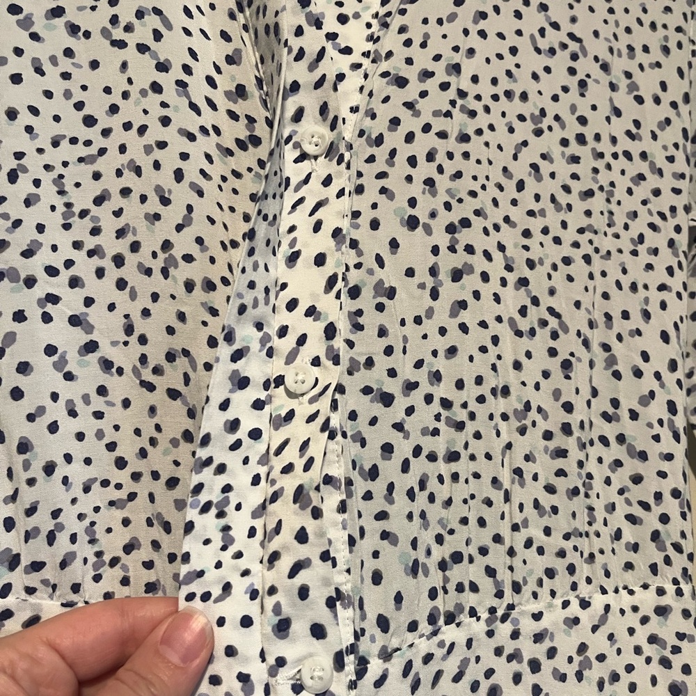 Cloth & Stone for Anthropologie Patterned Button Down Midi Dress - Picture 7 of 7